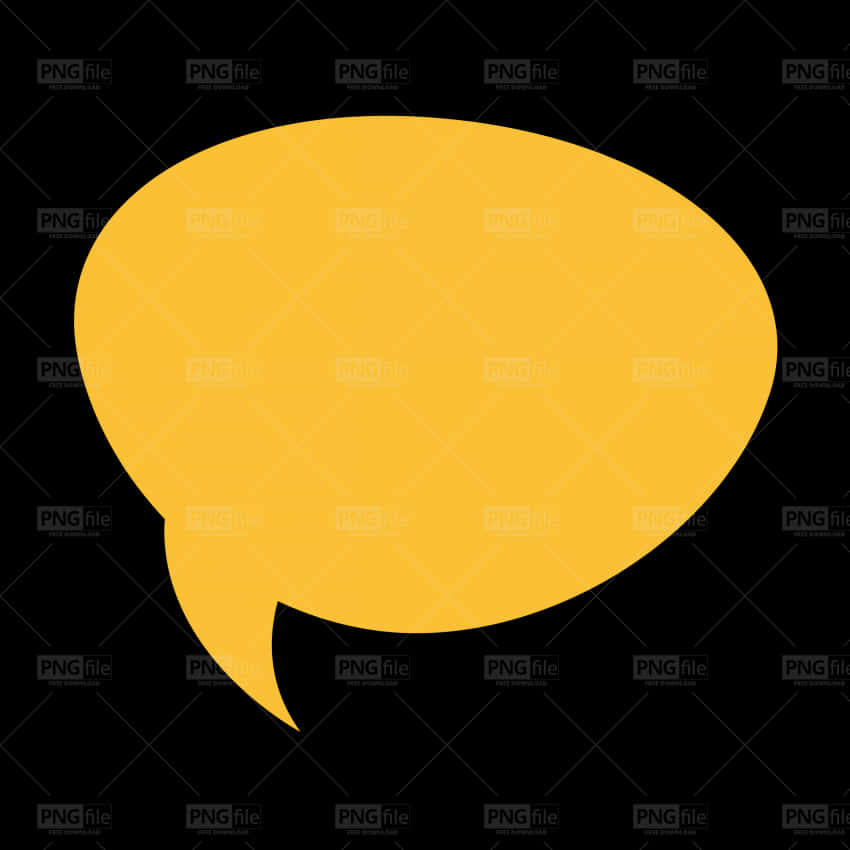 A Yellow Speech Bubble On A Black Background