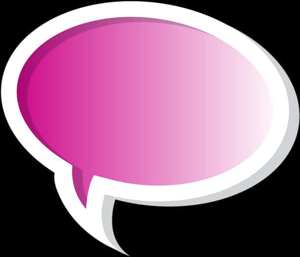 A Pink And White Speech Bubble