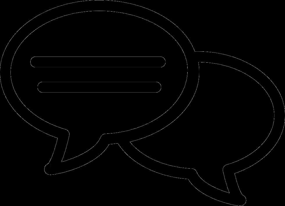 A Black And White Outline Of A Chat