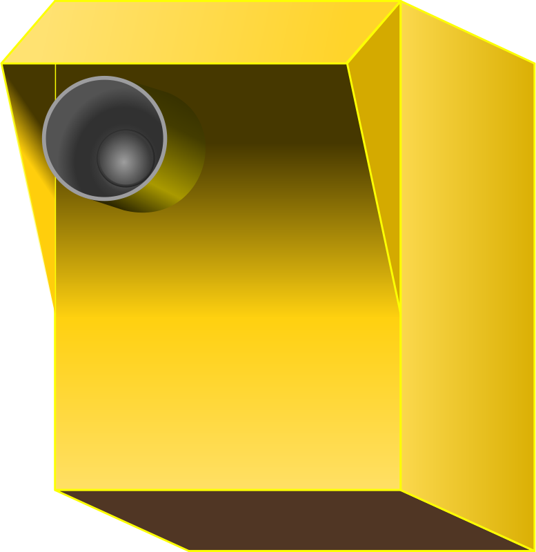 A Yellow Box With A Black Background