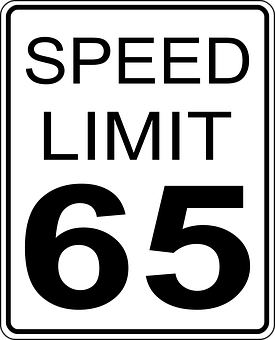 A Speed Limit Sign With Black Text