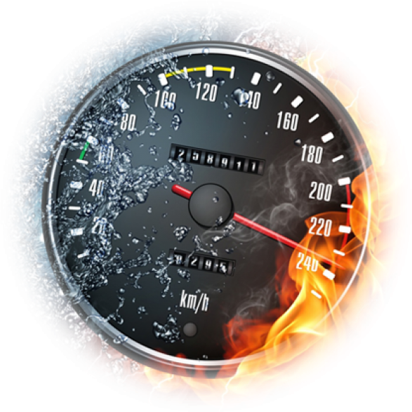 A Speedometer On Fire