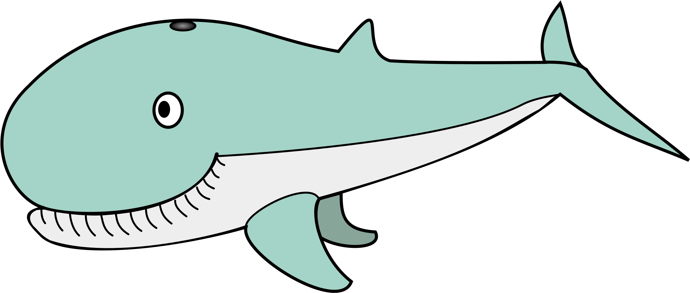 A Cartoon Shark With A Black Background