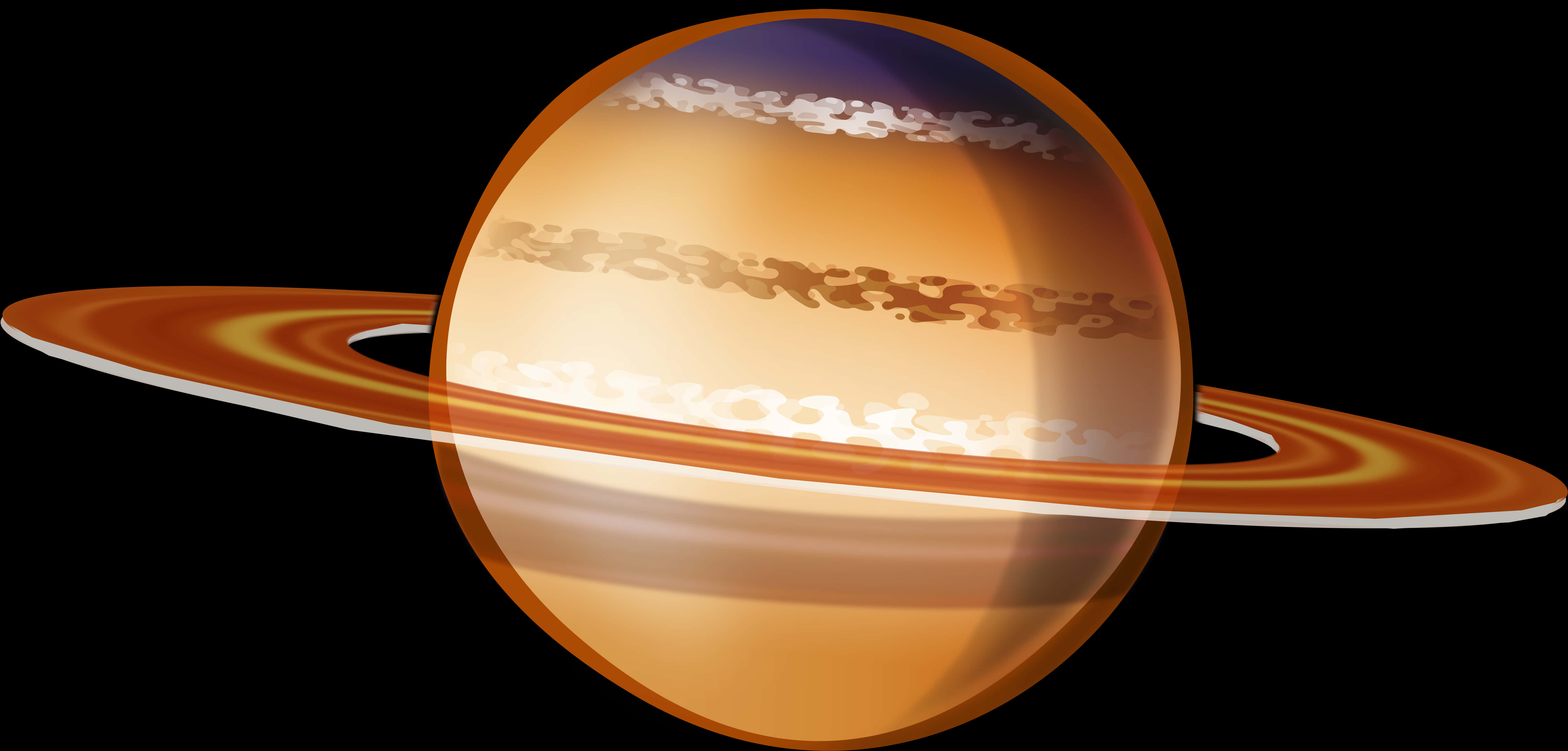 A Planet With Rings In The Center