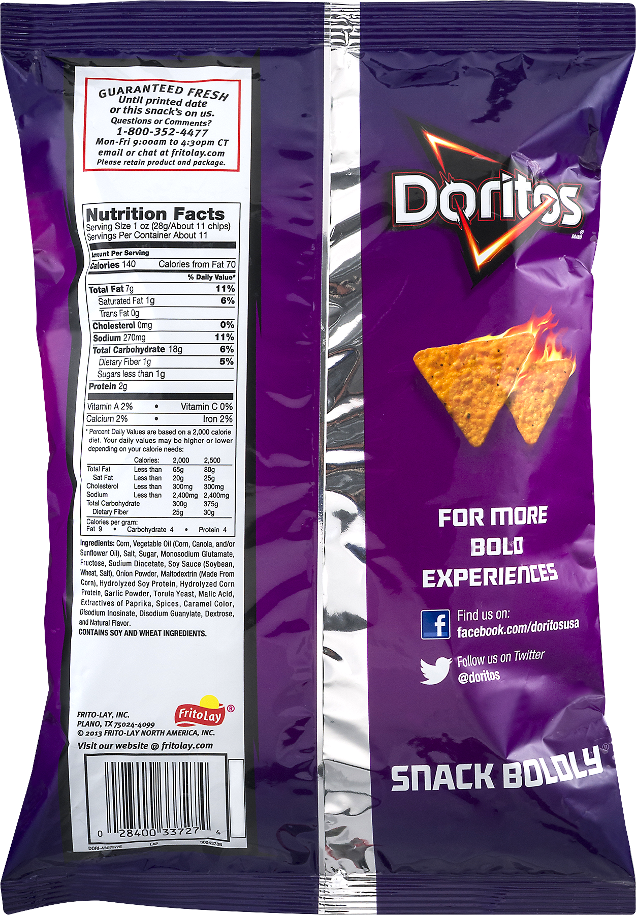 Spicy Chili Doritos Nutrition Facts, Hd Png Download