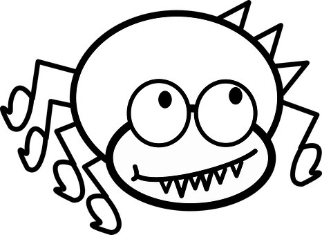 A Cartoon Face With Glasses