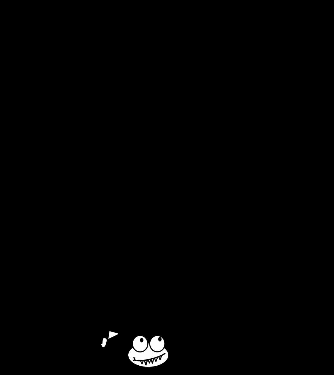 A Cartoon Character In A Black Background