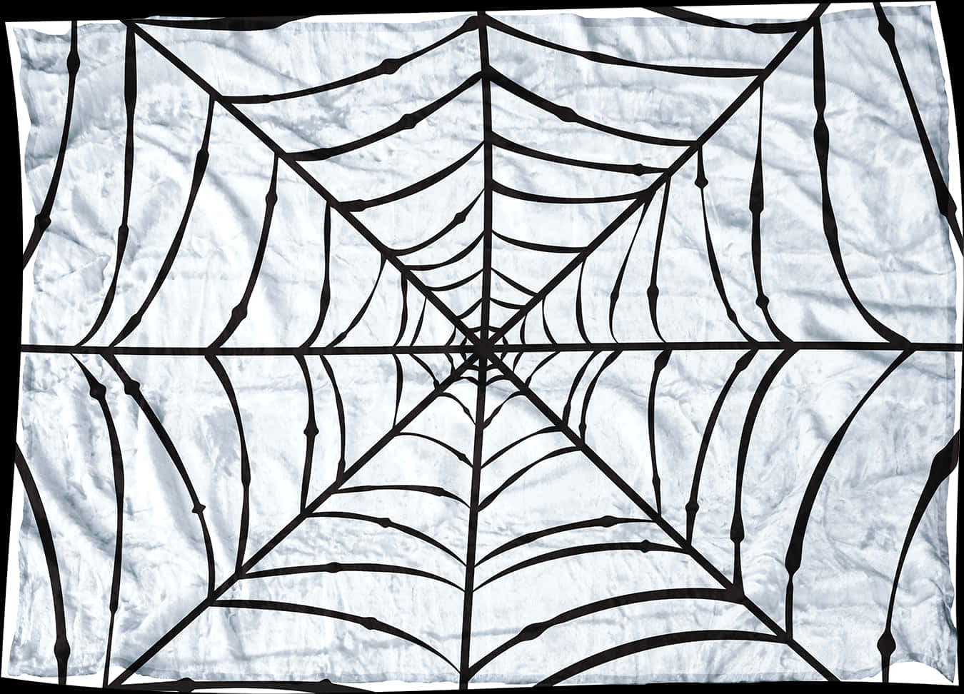 A Spider Web On A White Blanket