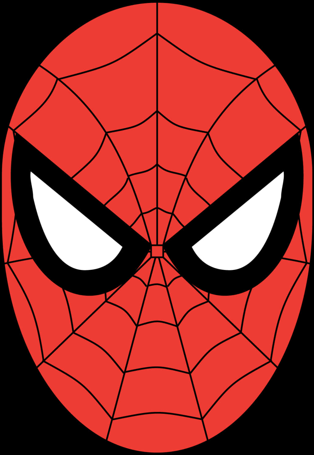 A Red And Black Spider Web Mask