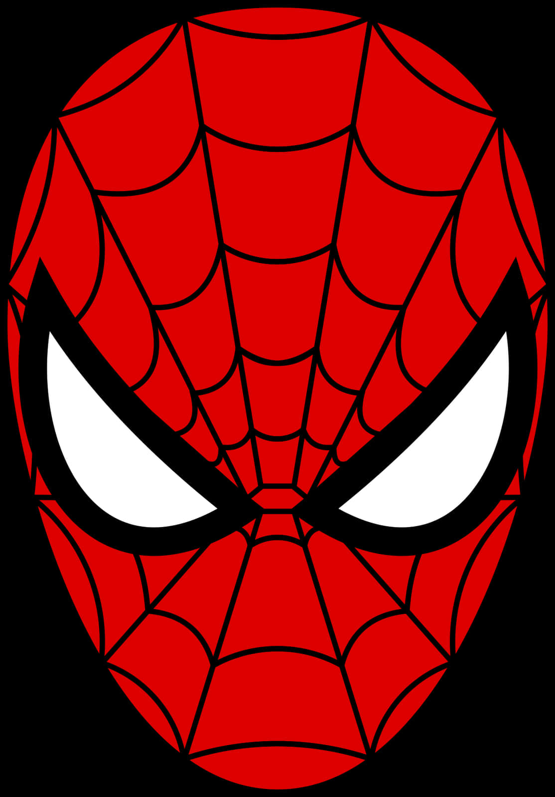 A Red And Black Spiderman Mask