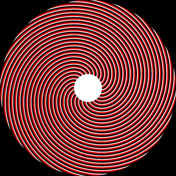 A Red And Black Circular Pattern