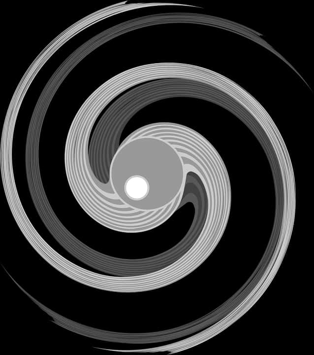 A Black And White Swirl