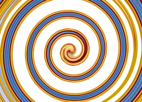A Multi Colored Spiral On A Black Background