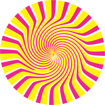 A Yellow And Pink Swirl