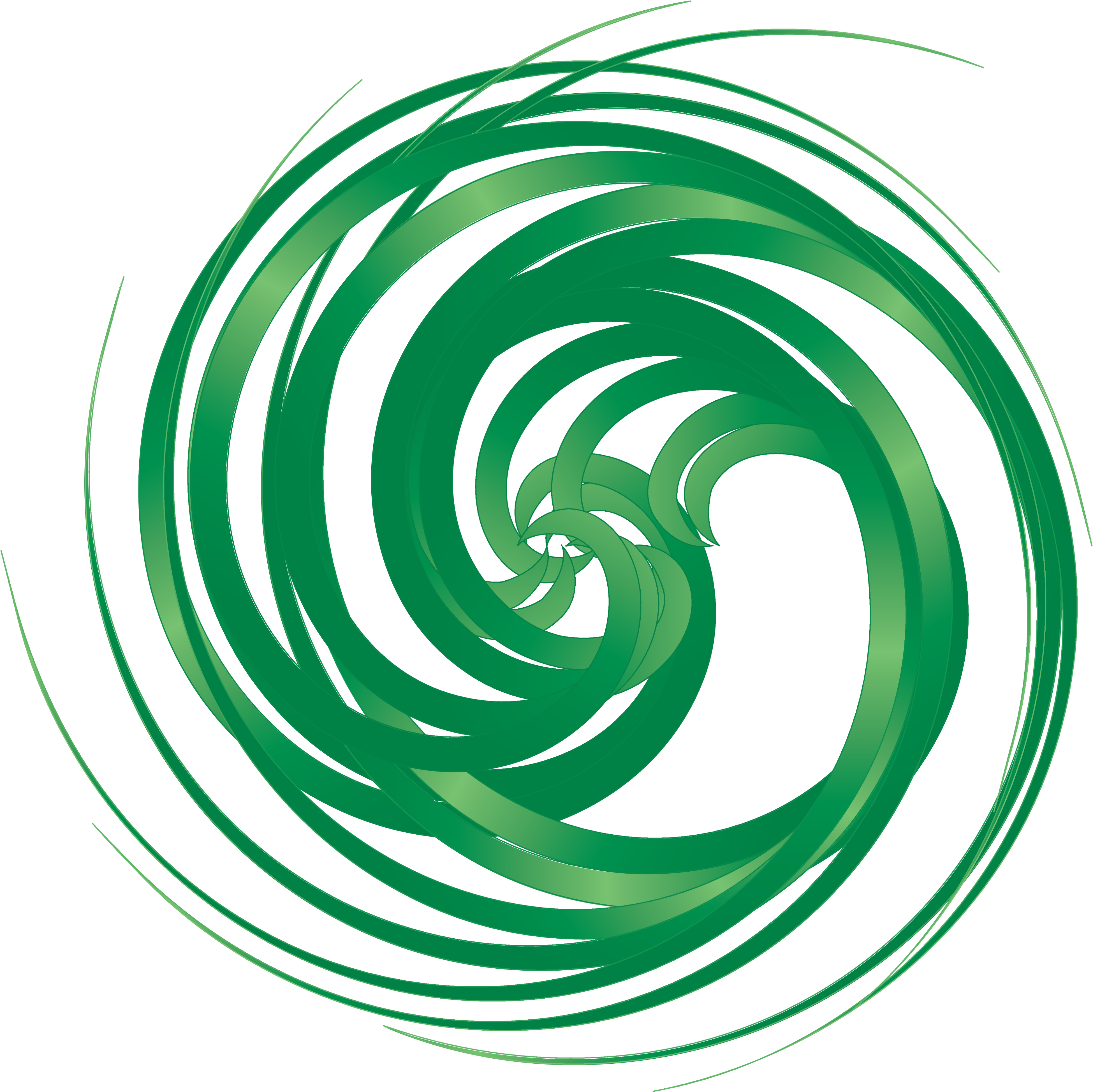 A Green Spiral With Black Background