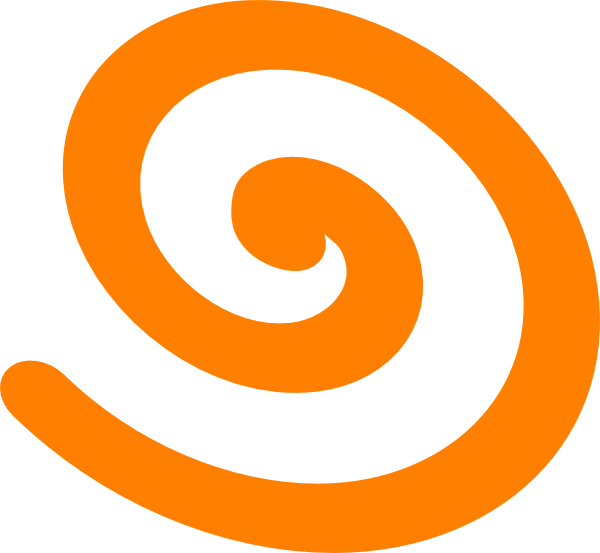 An Orange Spiral On A Black Background