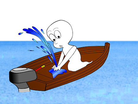 Cartoon A Cartoon Of A Ghost In A Boat