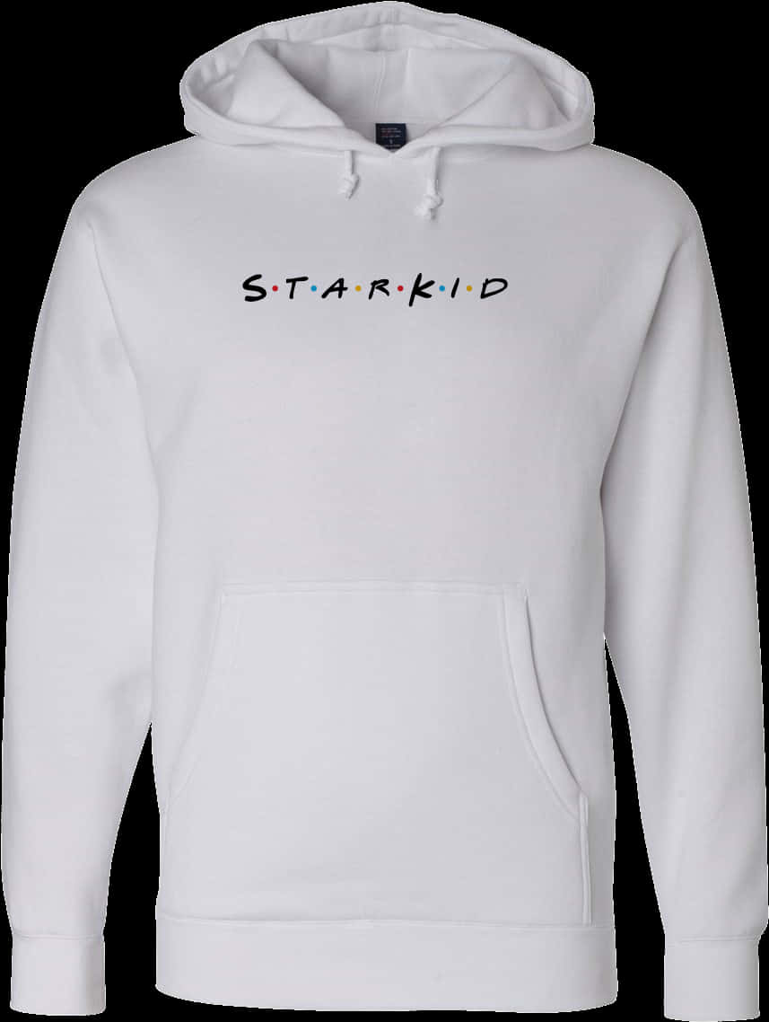 A White Sweatshirt With Black Text
