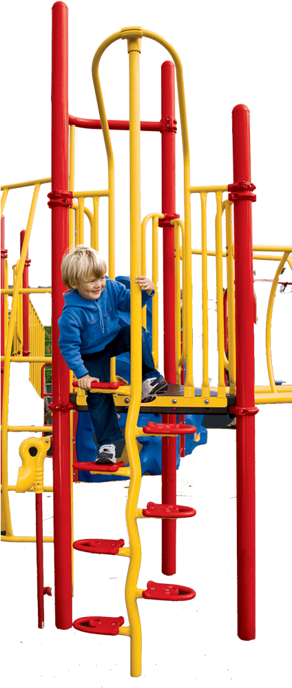 A Child On A Playground Equipment