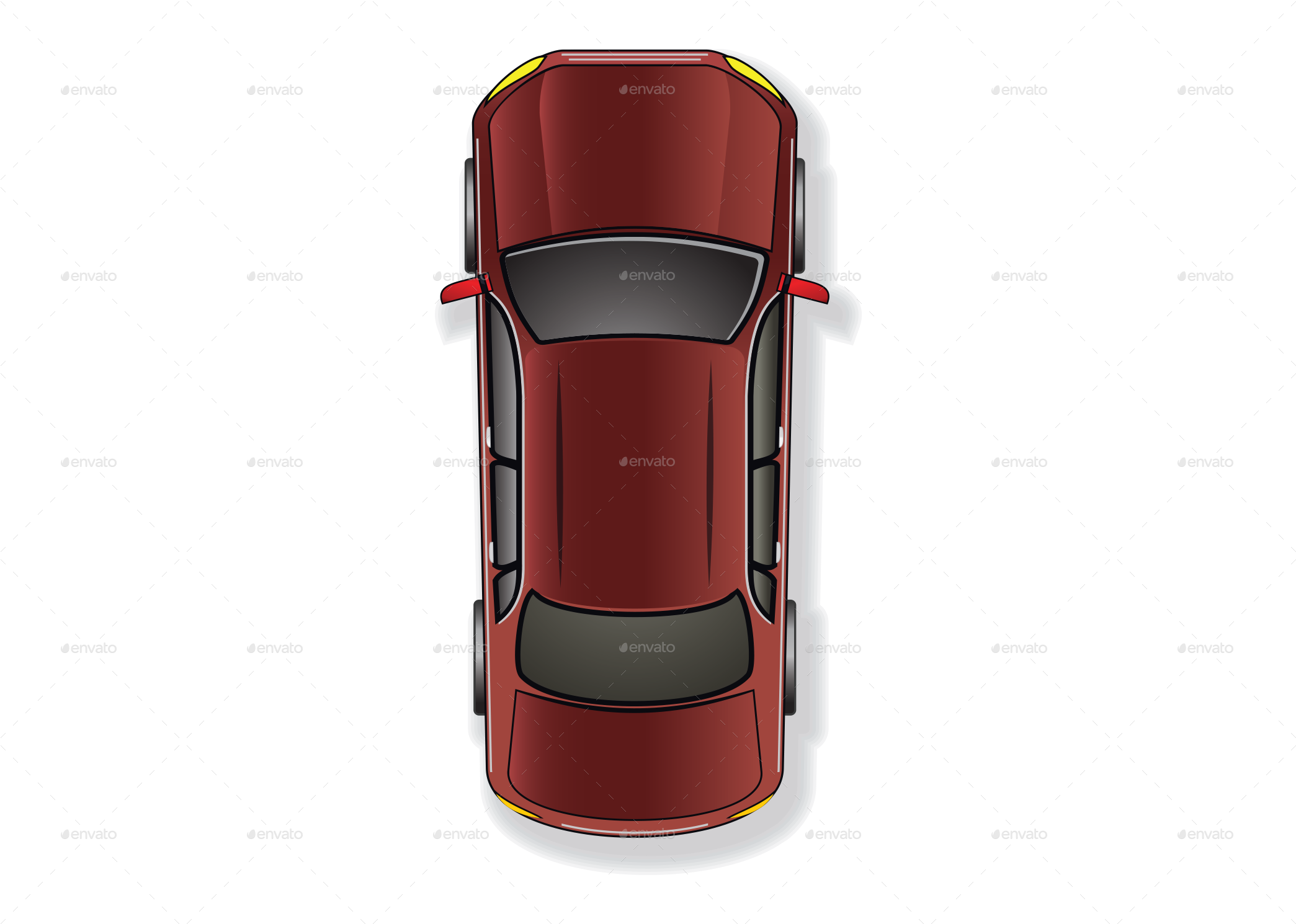 Download A Top View Of A Red Car 100 Free FastPNG