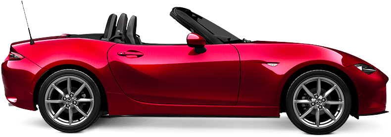 A Red Convertible Car With Black Background