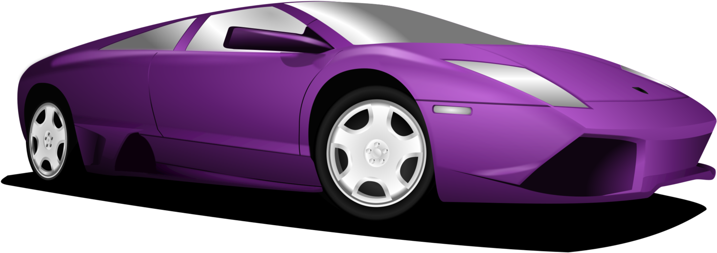 A Purple Car With Silver Rims