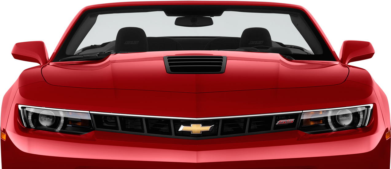 The Front Of A Red Car