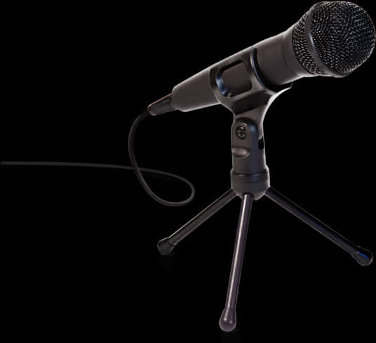 A Microphone On A Stand