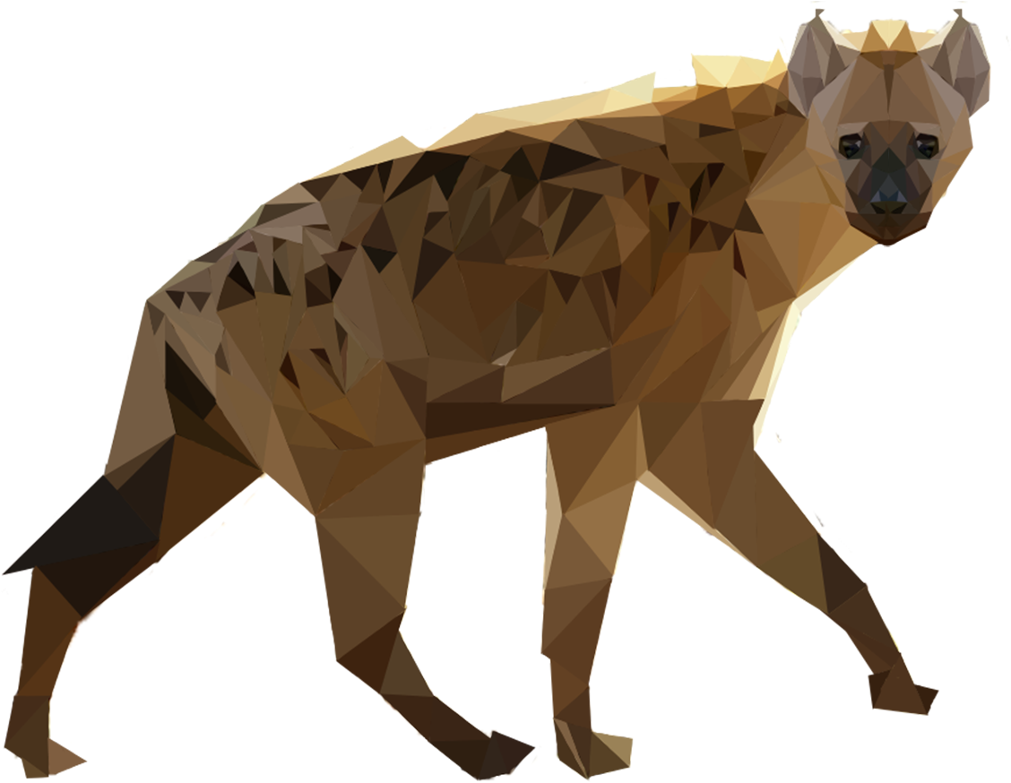 Low Polygon Of A Hyena