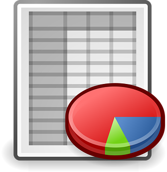 A Pie Chart And A Piece Of Paper