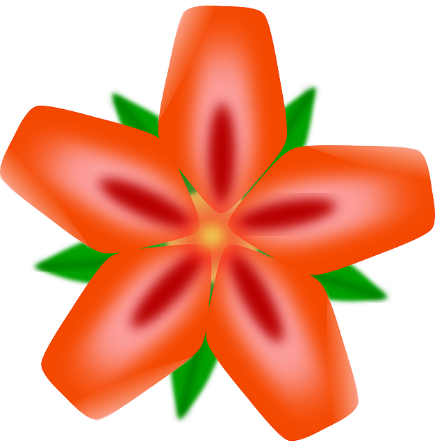 Spring Red, Flower, Flowers, Cartoon, Orange, Border, - Hawaiian Flowers Clip Art, Hd Png Download