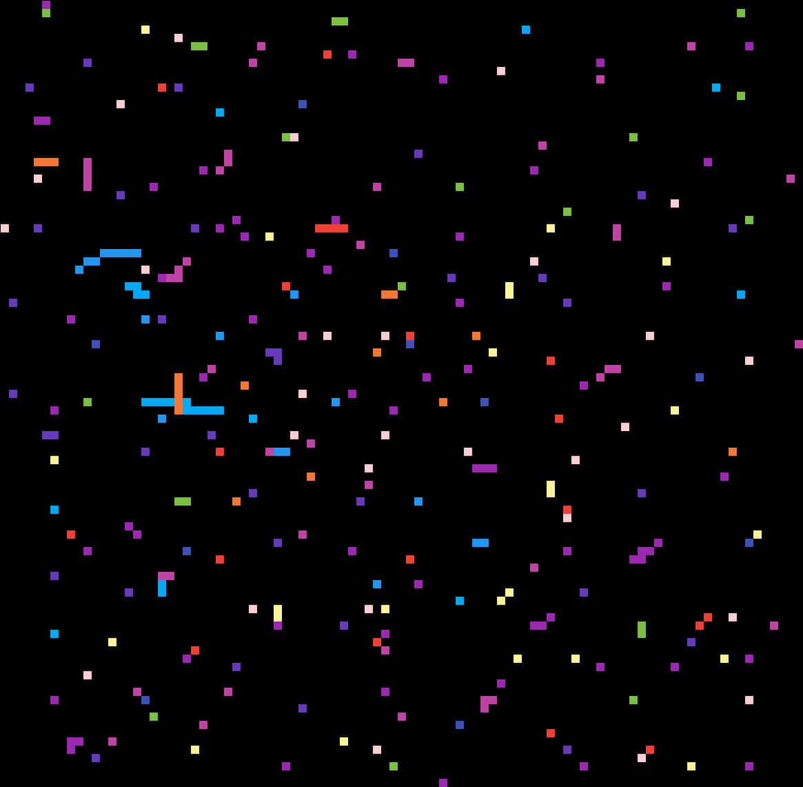 A Pixelated Image Of Colorful Confetti