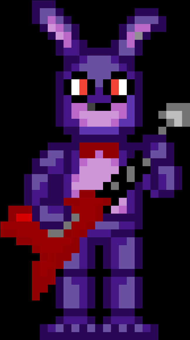 A Purple Character Holding A Guitar