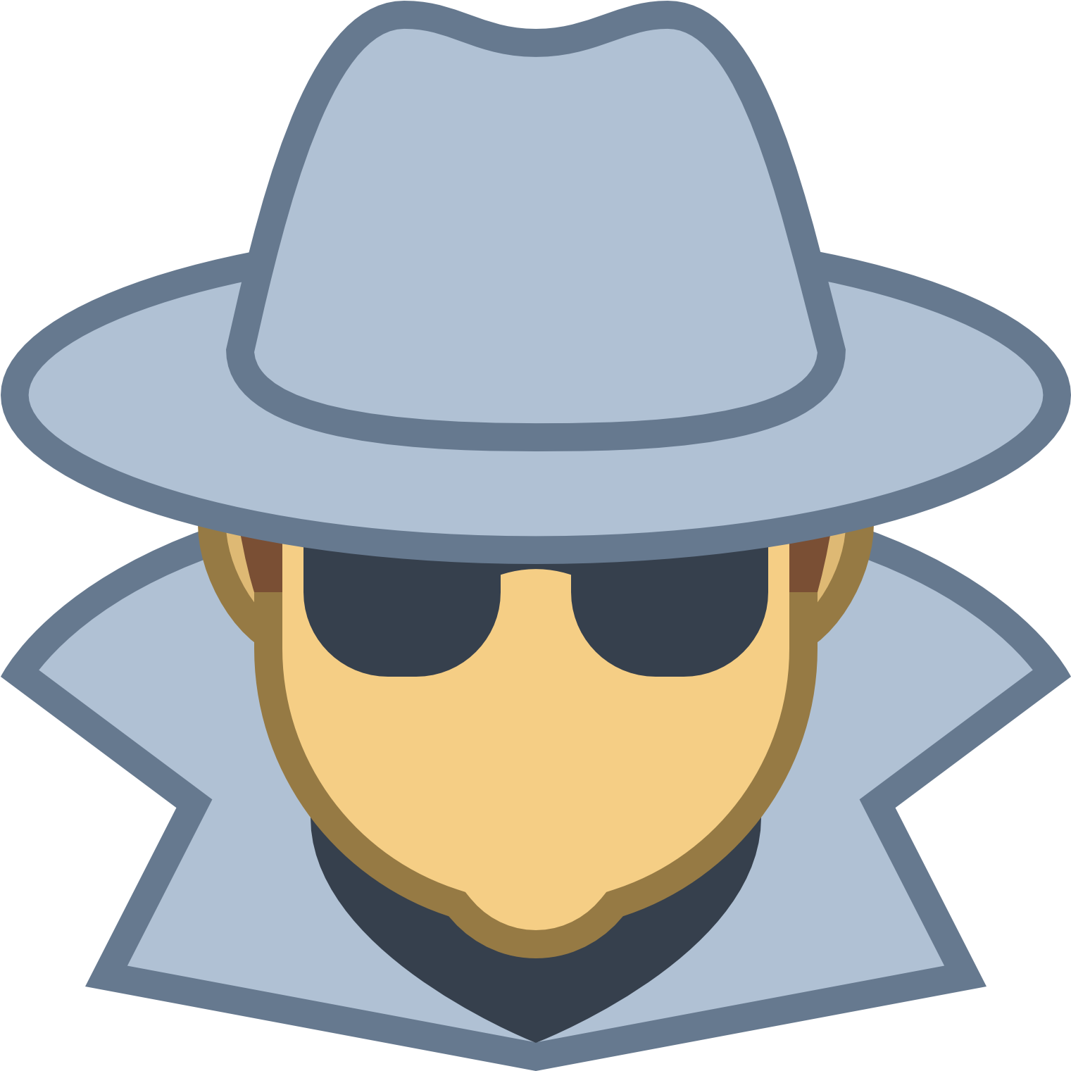A Cartoon Of A Man Wearing A Hat And Sunglasses