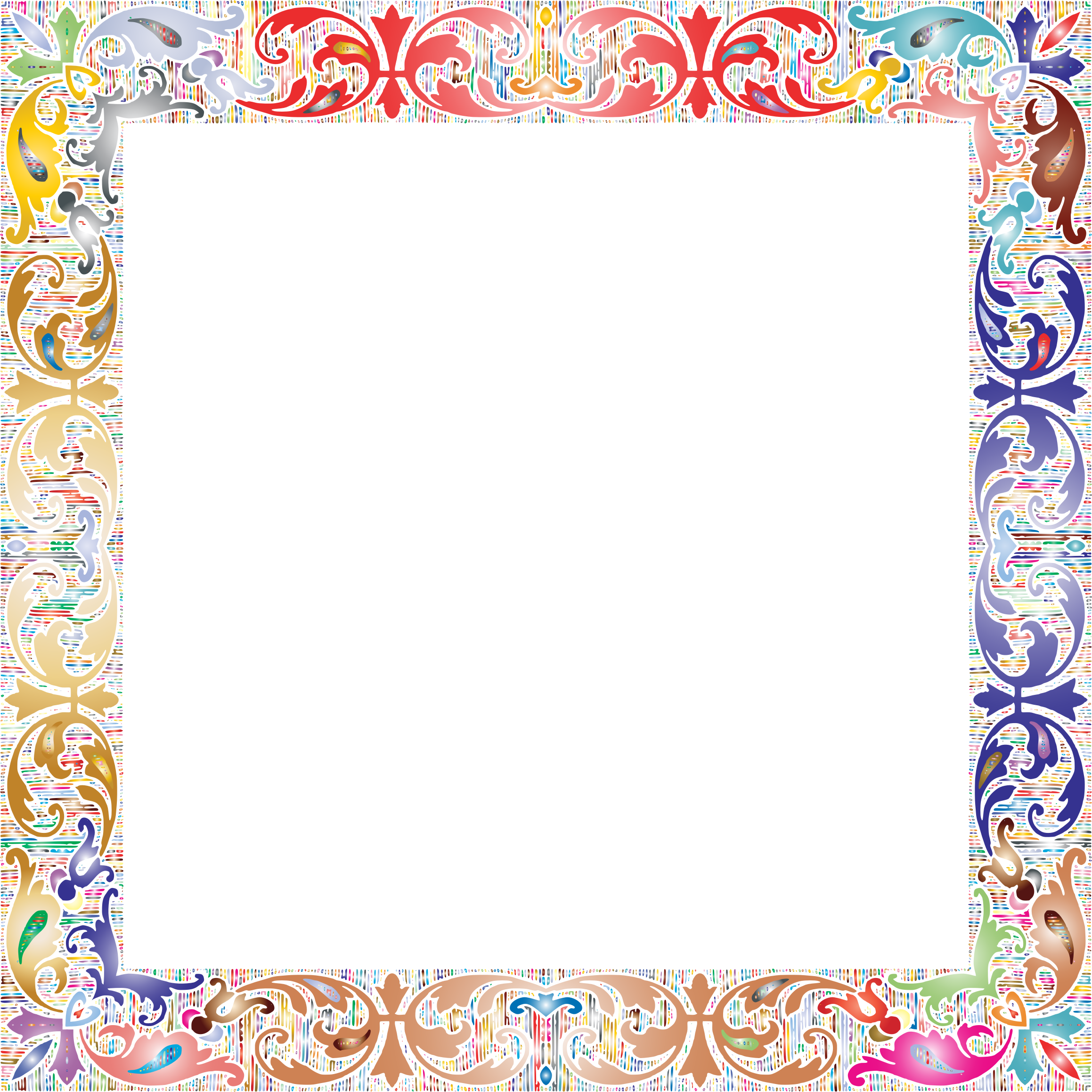 A Colorful Frame With A Black Background