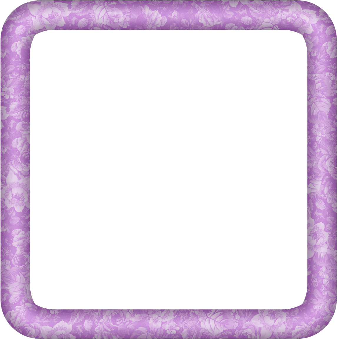 A Purple And White Floral Frame