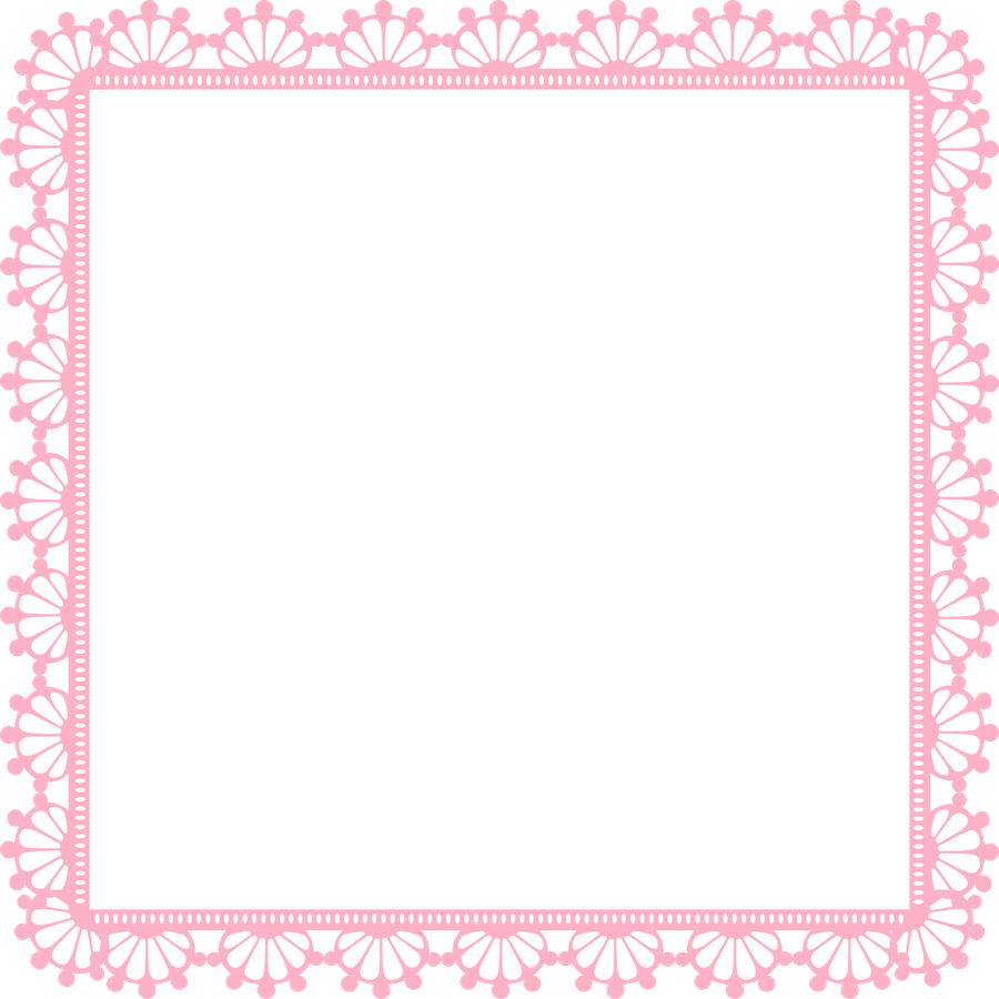 A Pink And White Square Frame