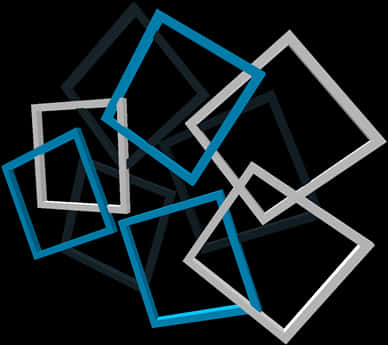 A Group Of Squares With Blue And White Squares