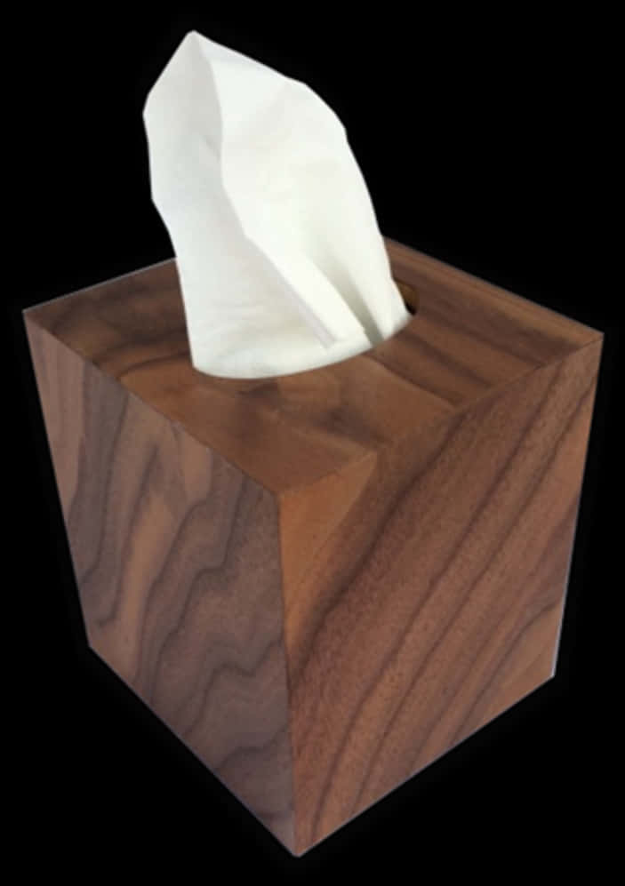 A Tissue Box With A White Tissue Paper