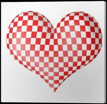A Red And White Checkered Heart