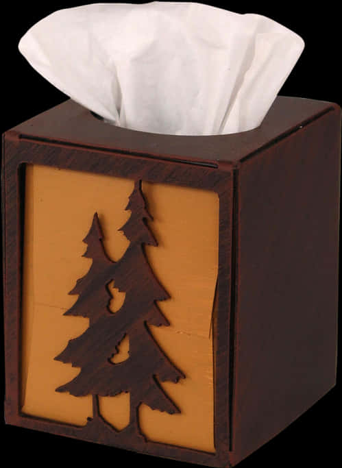 A Tissue Box With A Design On It