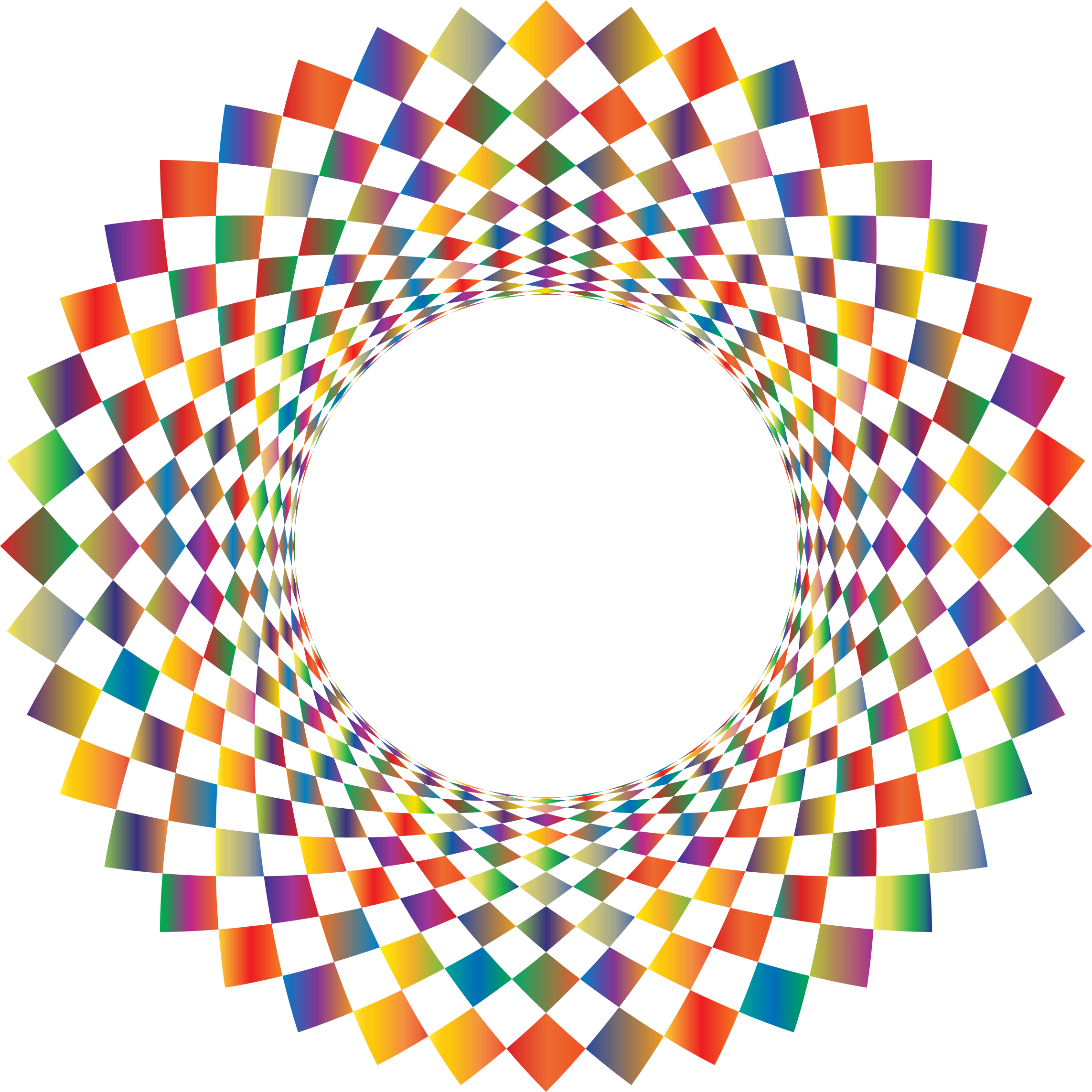 A Colorful Diamond Shaped Circle