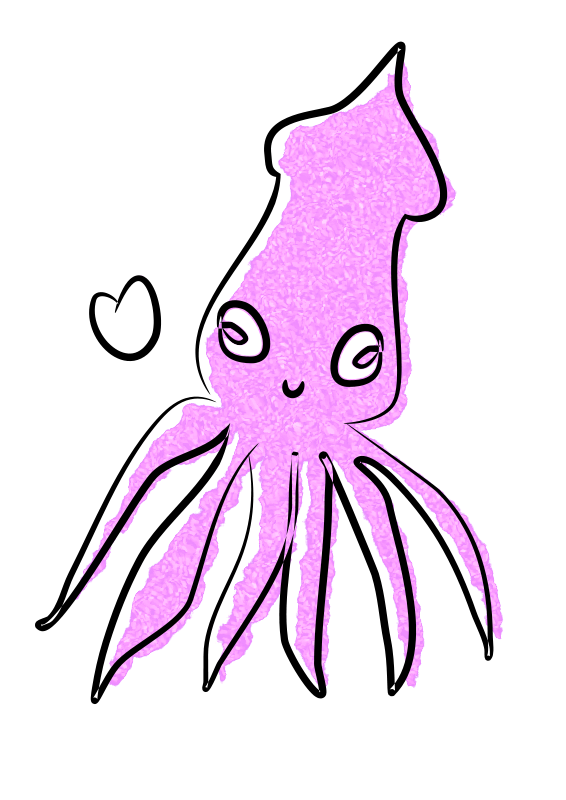 A Purple Octopus With A Black Background