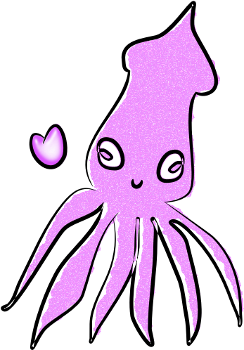 A Purple Octopus With A Black Background