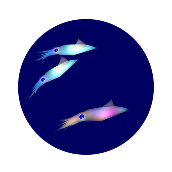 A Group Of Squids In A Circle