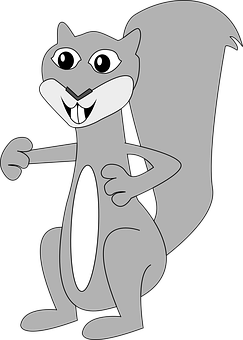 A Cartoon Squirrel With A Black Background