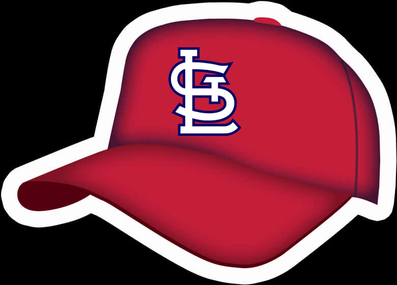 A Red Baseball Cap With A White Logo