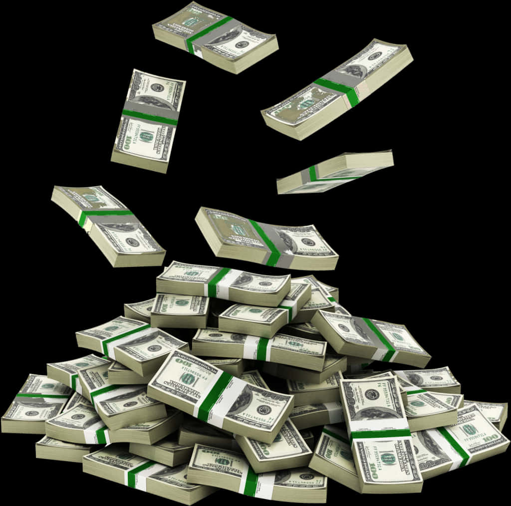 Stack Money Falling , Png Download - Pile Of Money Transparent Background, Png Download