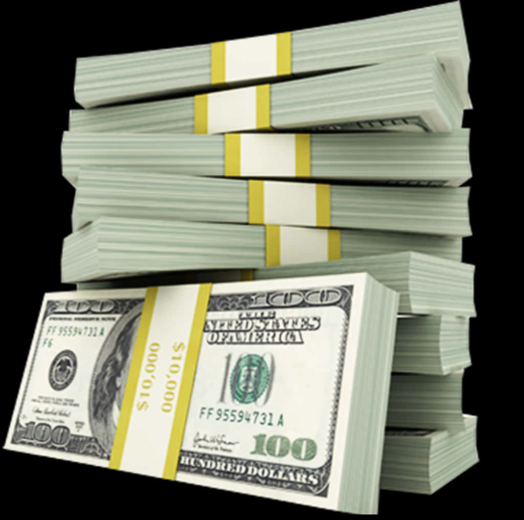 Stack Of Dollar Bills Money