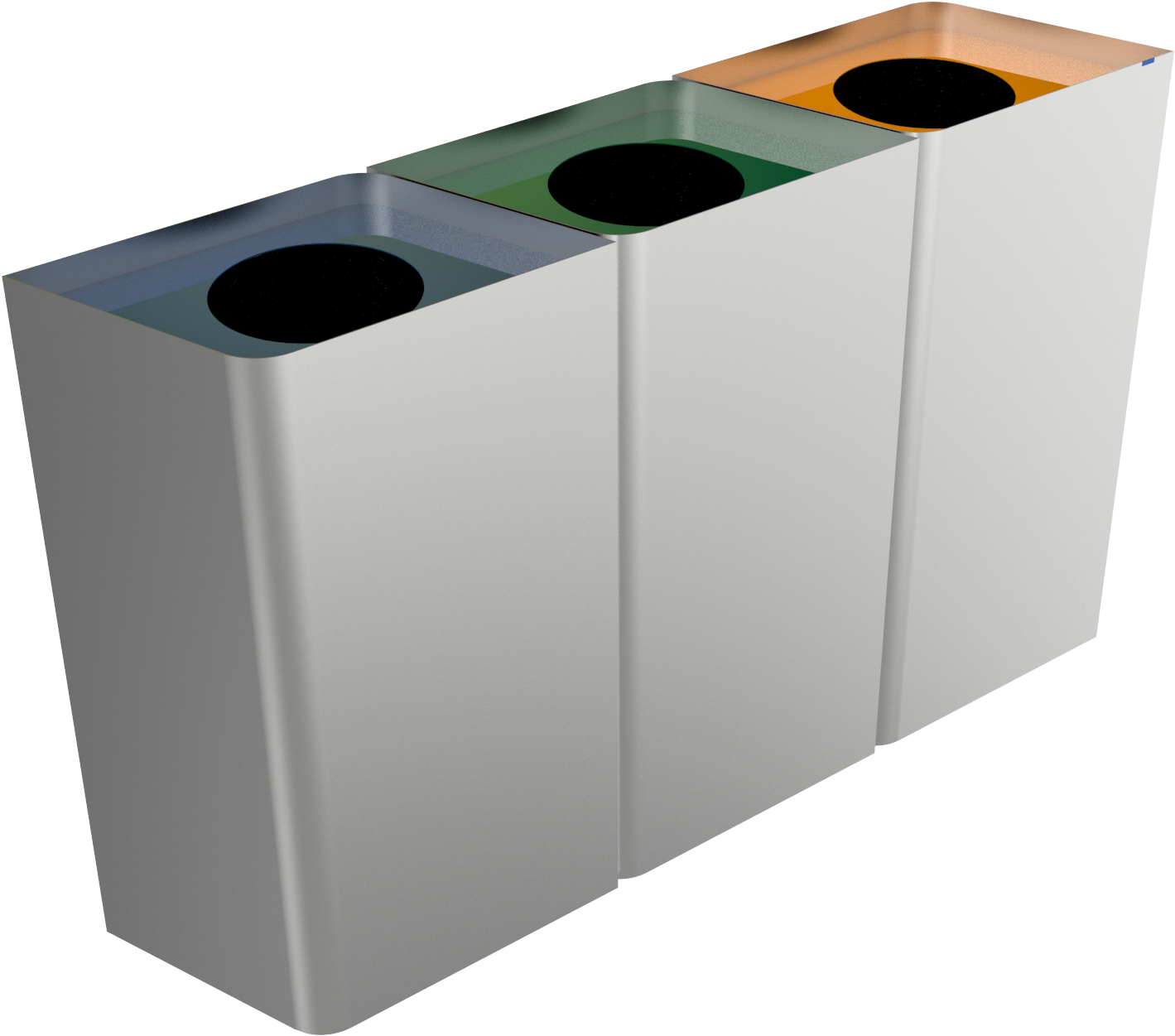 Stainless Steel Recycle Bins Modern Design - Stainless Recycle Bin, Hd Png Download